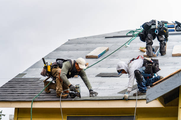 Professional Roof Installation technician working in Bay City, OR